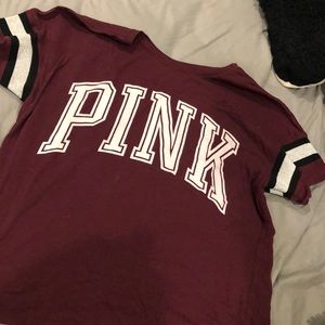 Pink baseball tee